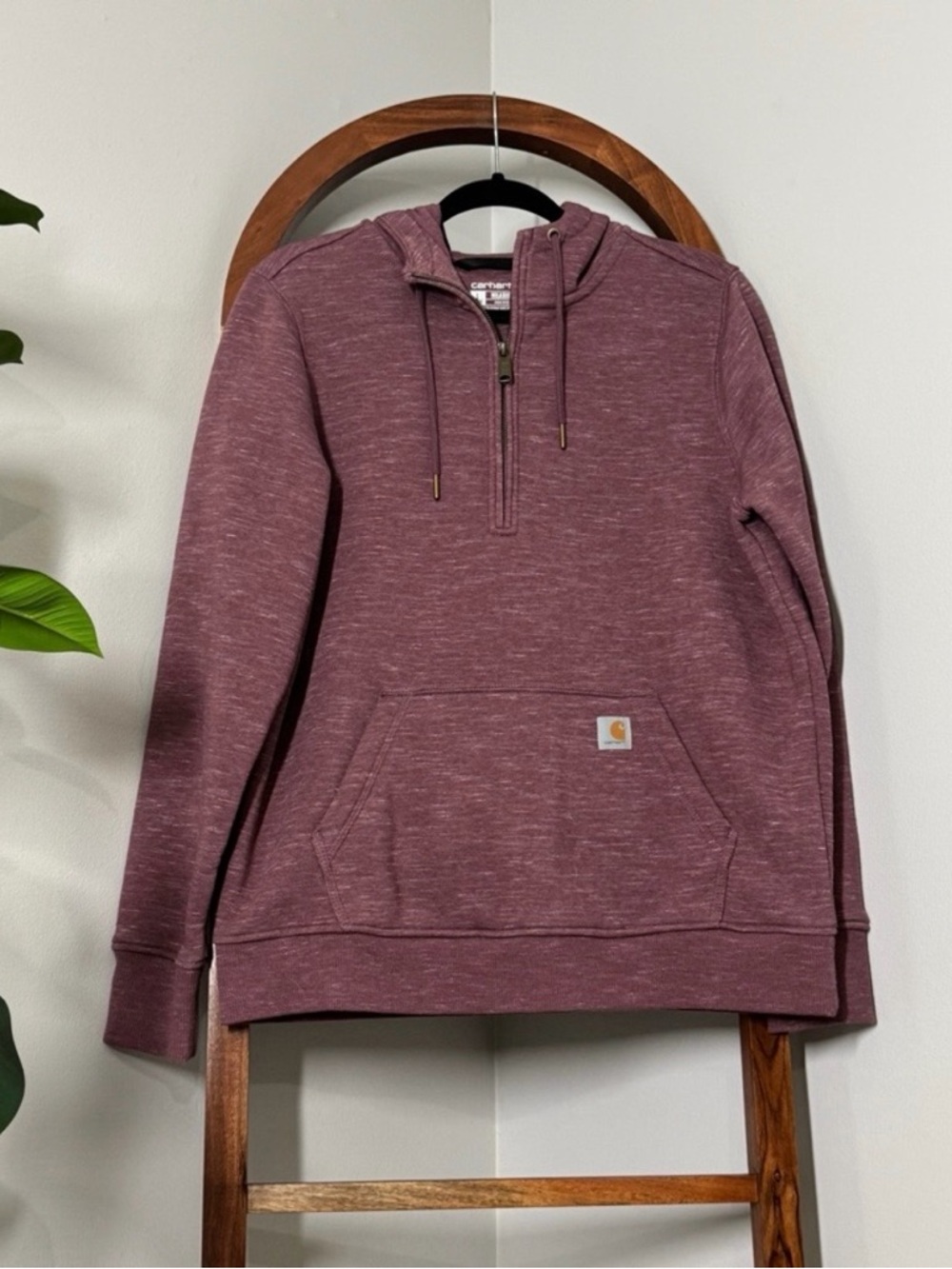 Carhartt Kids LARGE 12-14 Heathered Mauve Pink Relaxed Fit Hoodie